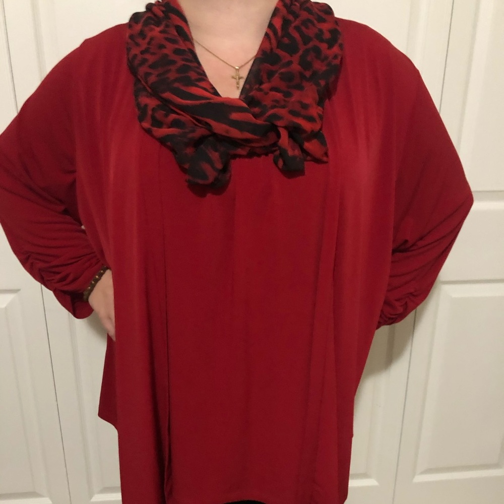Susan  Graver tank/cardigan with scarf